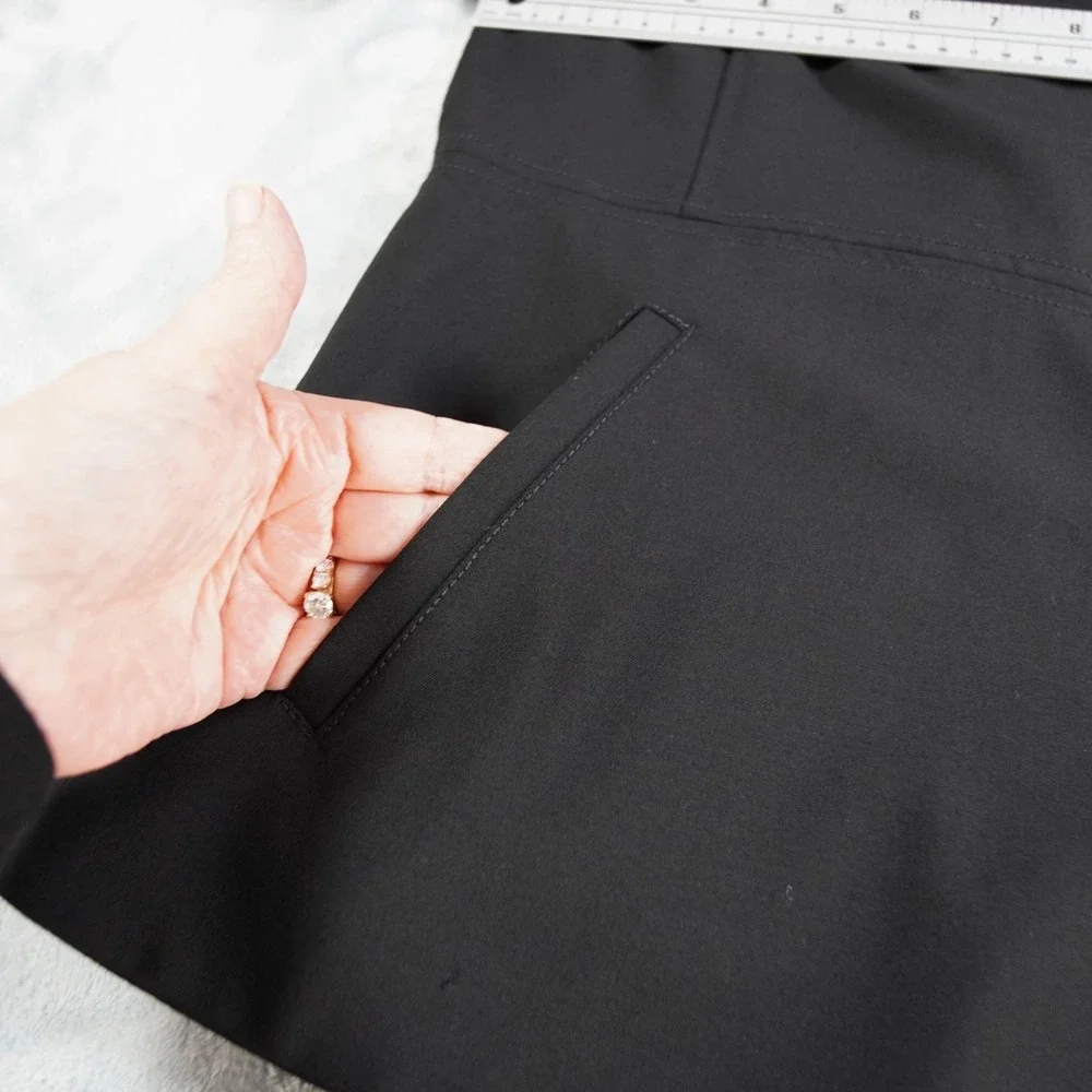 Eileen Fisher Wool Blazer Jacket Women L Black Minimalist Office Classic Stretch